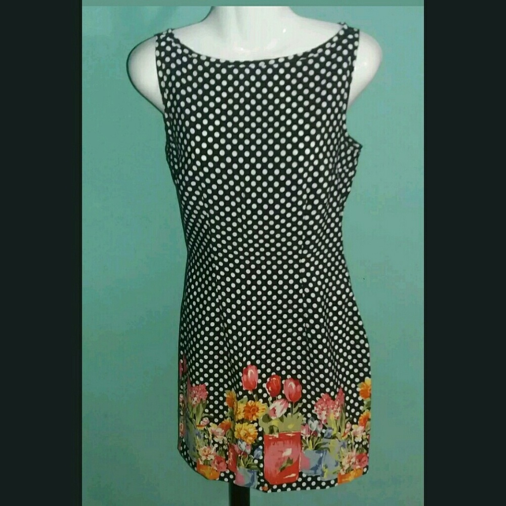 Possessed Black & White Polka Dots Dress FIRM PRICE